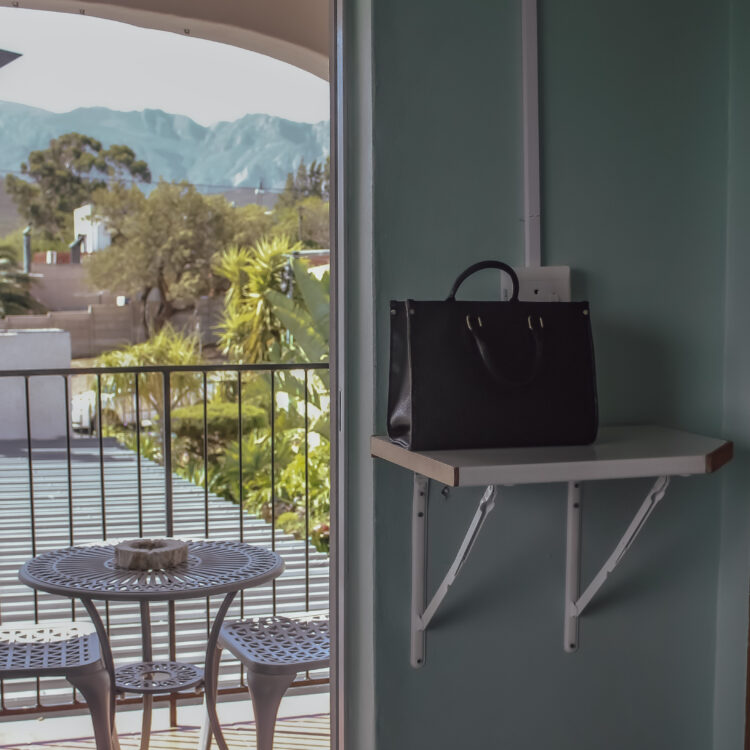 Wall mounted small folding table